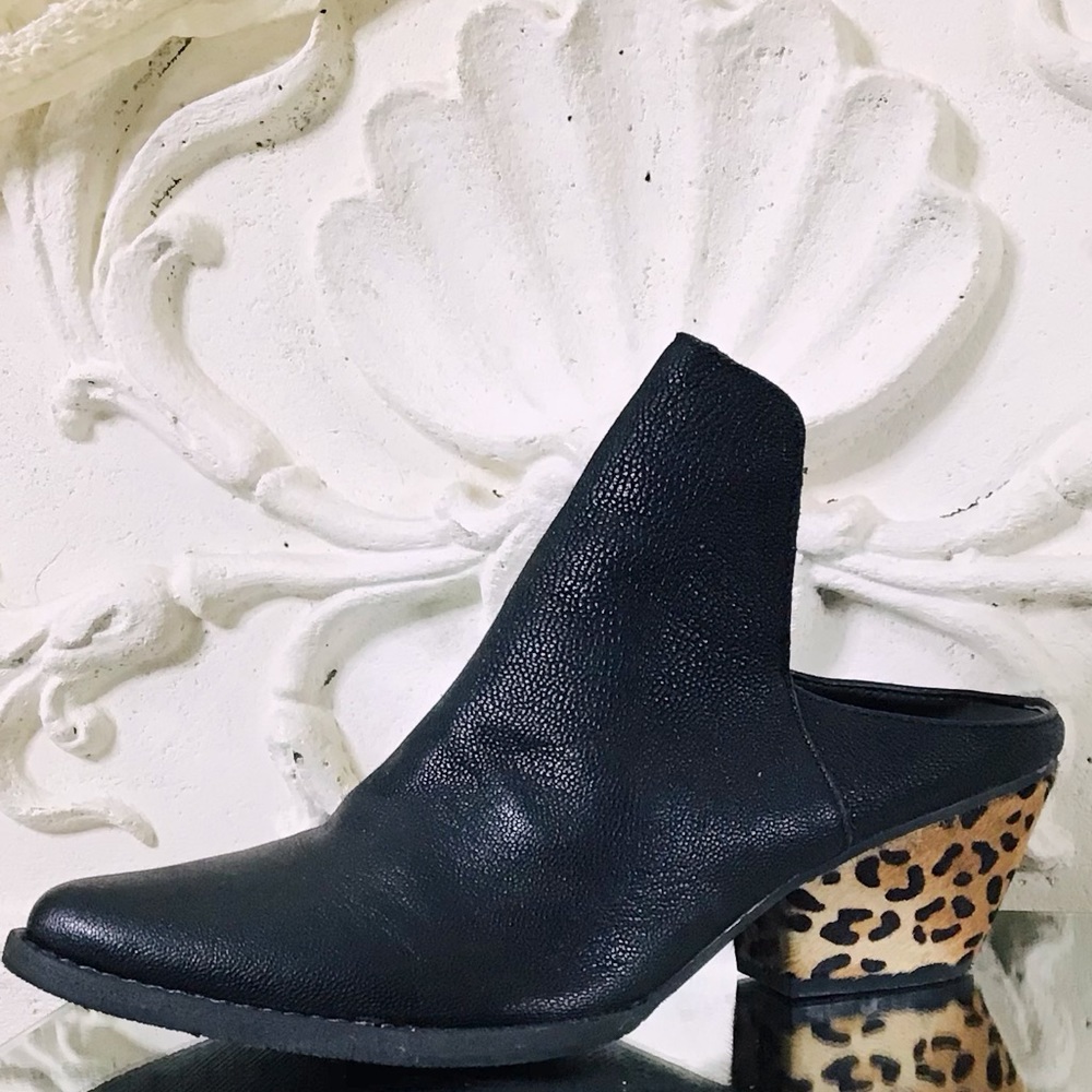 Very Volatile Leather Mule Pony Hair Heel